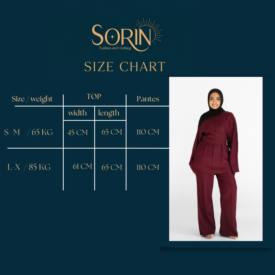 Ward Suit Size Chart