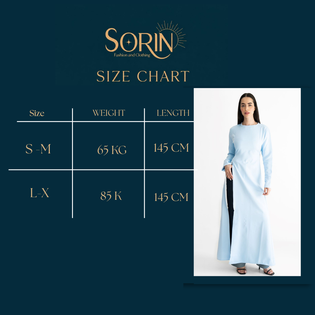 Taif Dress Size Chart