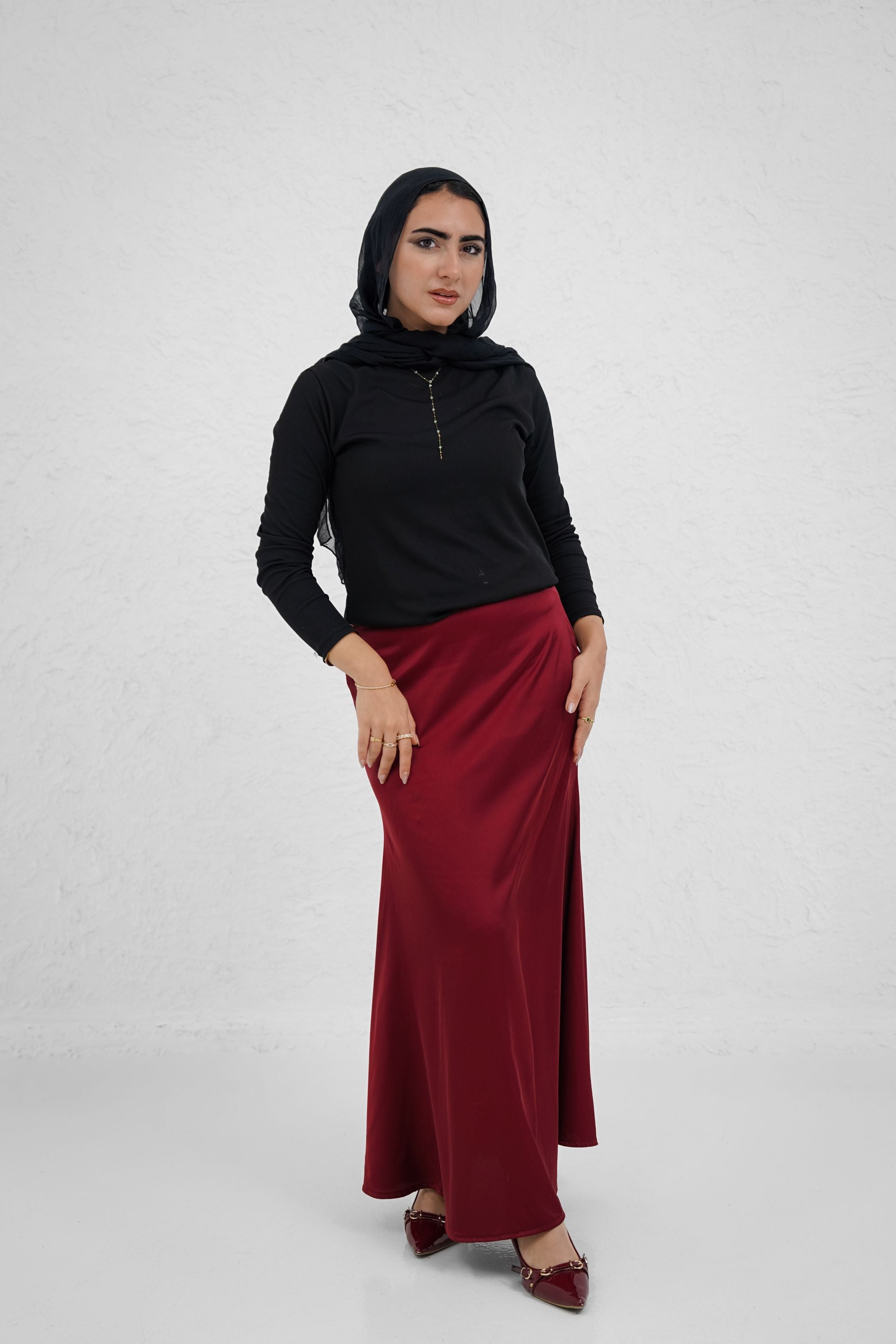 Qamar Satin Skirt