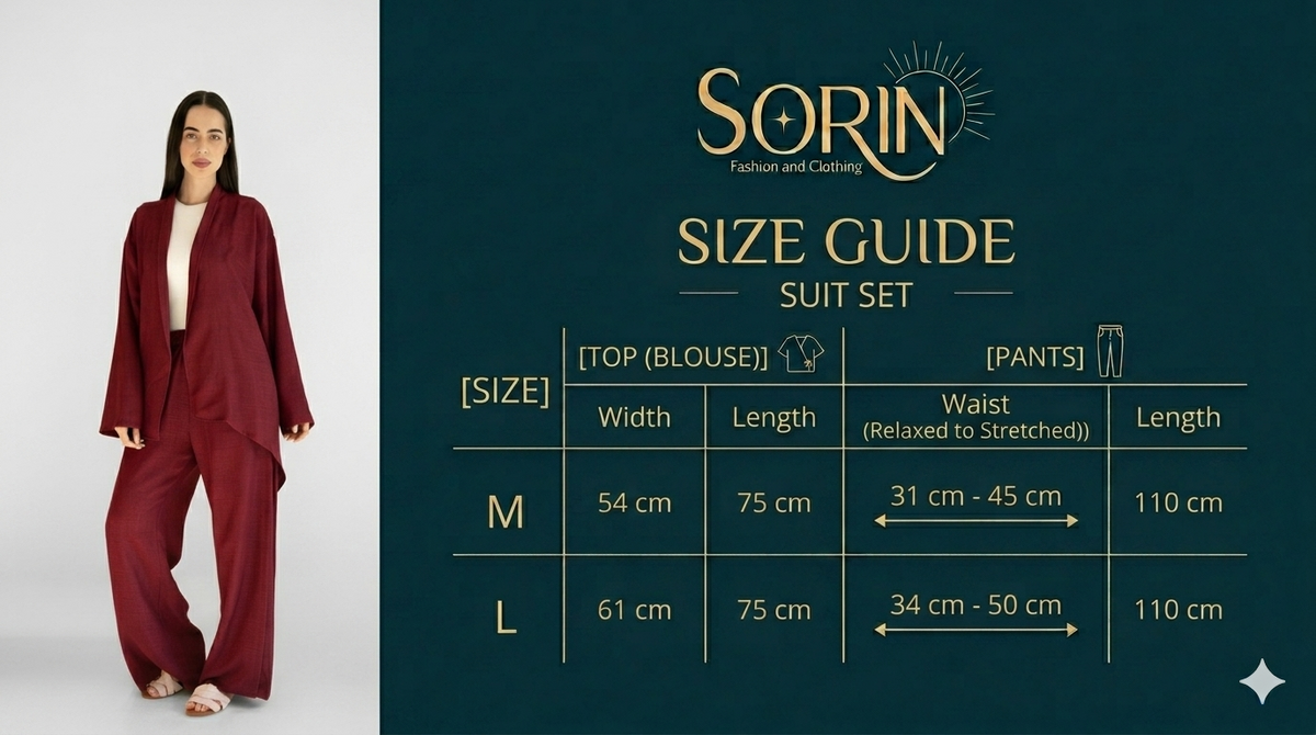 Rafef Suit Size Chart
